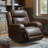 Genuine Leather Zero Wall Power Recliner with Adjustable Headrest-855428985