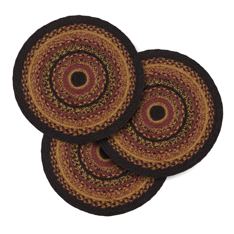 Ensemble de 3 dessous de lit en jute 15 pouces Heritage Farms, 15 x 15
