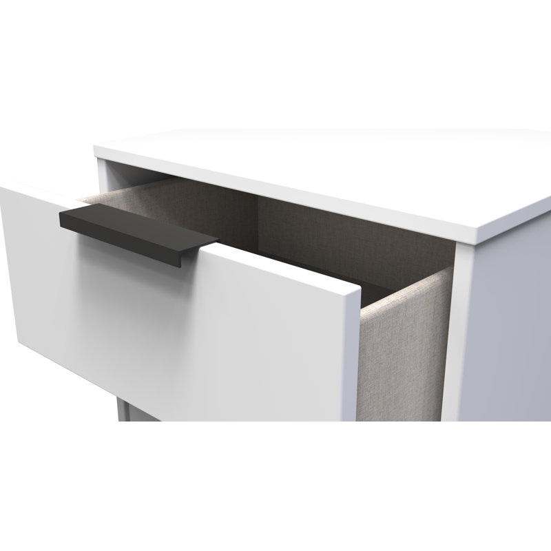 Fully Assembled Heda 5 - Drawer Chest of Drawers, White Matt