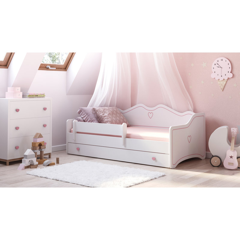 Emma children's bed, European Toddler (80 x 180cm), Pink