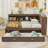 Wooden Storage Daybed With Trundle-1079130484