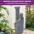 31" 4-Tier Modern Geometric Outdoor Water Fountain with LED Lights, Handcrafted Weather-Resistant Resin Water Feature