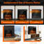 Abbottson 22.5'' W Black Electric Fireplace