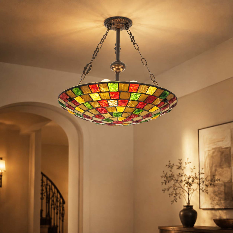 5 Light Dimmable Tiffany Chandelier Pendant Light Fixtures