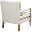 Élégante chaise en bois beige avec lignes courbes - couleur chêne foncé, assise rembourrée de mousse et bois franc asiatique