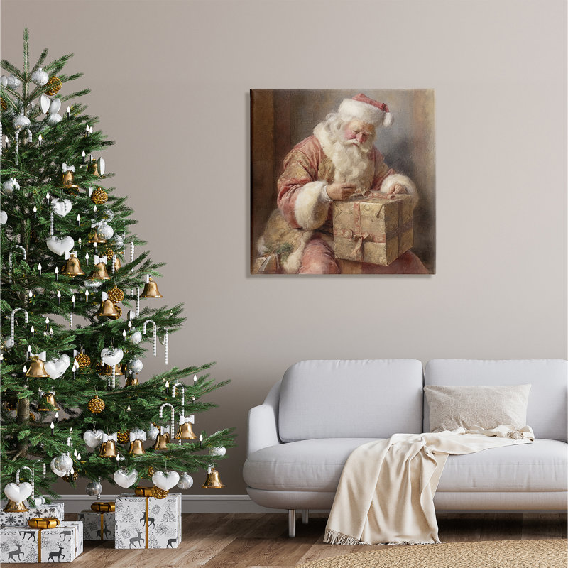ba-853, reproduction sur toile tendue, cadeau du Père Noël rétro par Riley B, H 30 po x l 30 po x P 1,5 po