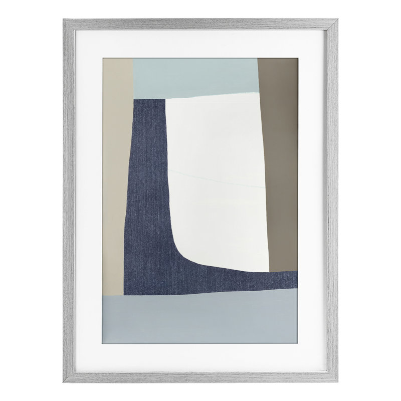 Earthy Natural Flow, reproduction encadrée sous verre, conception par Hannah Dawson, H 23 po x l 17 po, Cadre de ferme gris