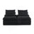 Modular Sofa,No Armres,At Will DIY,Soft Corduroy Fabric,Neck Pillow-Back Lounge Sofa Chair,Reading Nook, Or Apartment Living, Lumbar Pillow,2 Sea,Upholstered,Black-1350086320