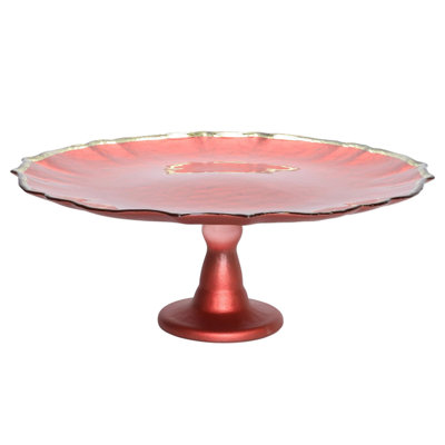 Présentoir à gâteaux baroque en verre
