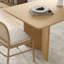 Ensemble table et chaises de salle à manger rectangulaires en bois de 200 cm (79 po) avec pieds doubles et chaises rembourrées, pour 4 à 6 personnes.-1040587456-1040587457