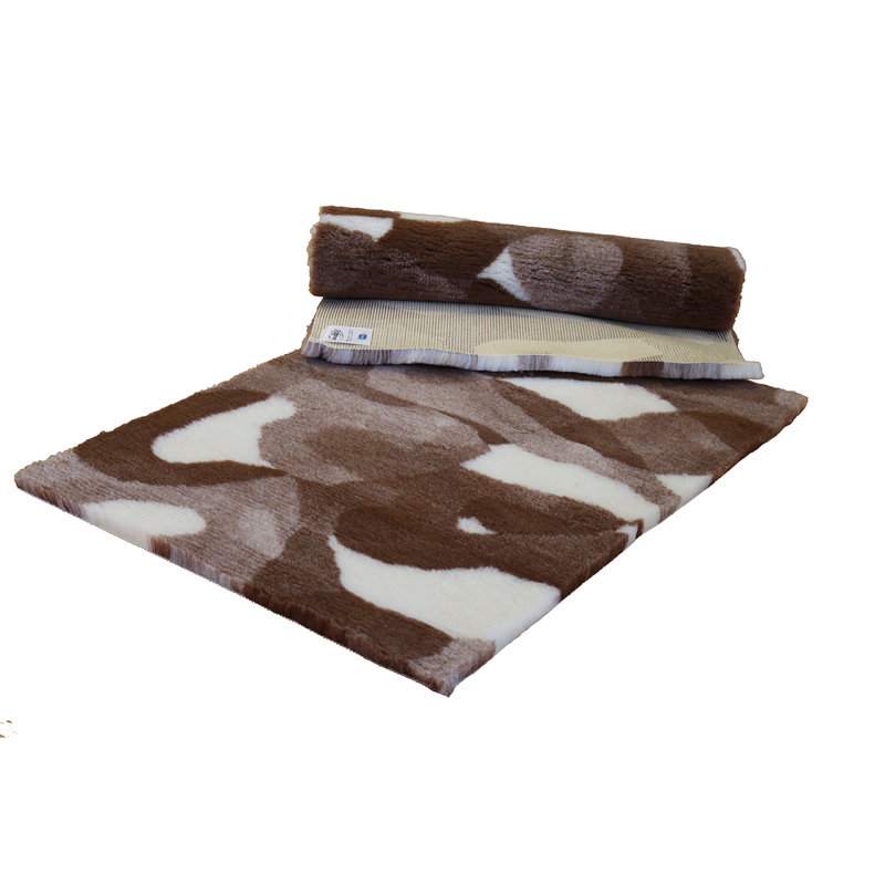 Fleece Pet Bed, 3cm H x 152cm W x 152cm D, Magnolia/Brown