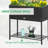 Outsunny Raised Garden Bed/ Elevated Planter Box With Rattan Wicker Look/ Tool Storage Shelf/ Portable Design For Herbs/ Vegetables/ Flowers/ Black