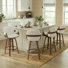 Tabouret de comptoir pivotant avec structure en bois Youngstown