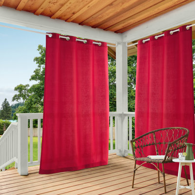 Ensemble de 2 rideaux à œillets TANTES ET CAMPAGNES Cabana pour intérieur et extérieur