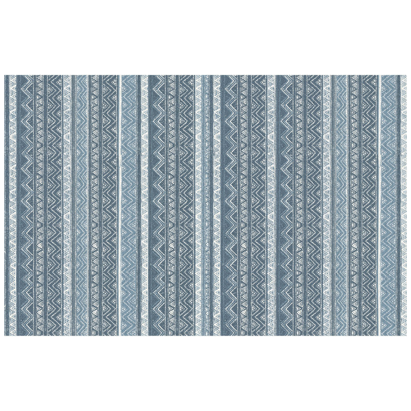 Un-Rug Kamara Chambray Low Profile Kitchen Mat by Matterly, Rectangle 4' x 6'