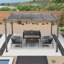 Pergola en aluminium mauve avec auvent-61830300-102355372