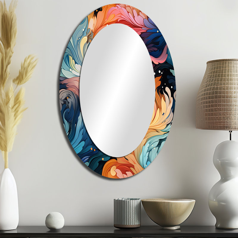 Rittany Artistic Whirls Paisley Motif - Paisley, H 36 po x l 24 po, Ovale