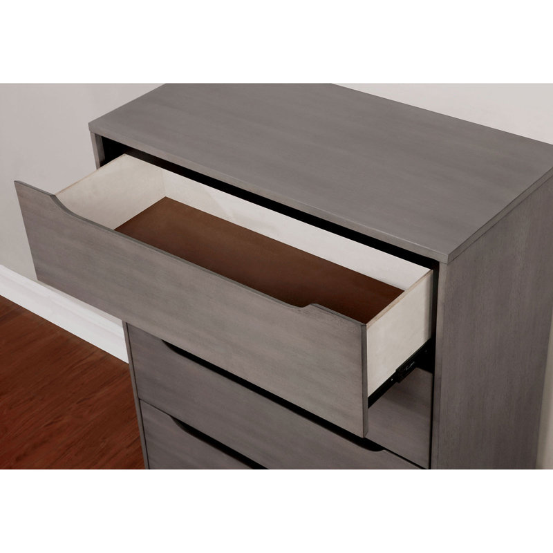 Commode 4 tiroirs Chilowee, Gris