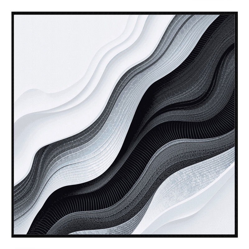 Tapis dégradé bleu élégant et lavable à la machine Paulett, Carré 5 pi