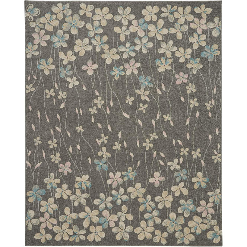 Zaizi Floral Indoor Rug, Rectangle 8' x 10'