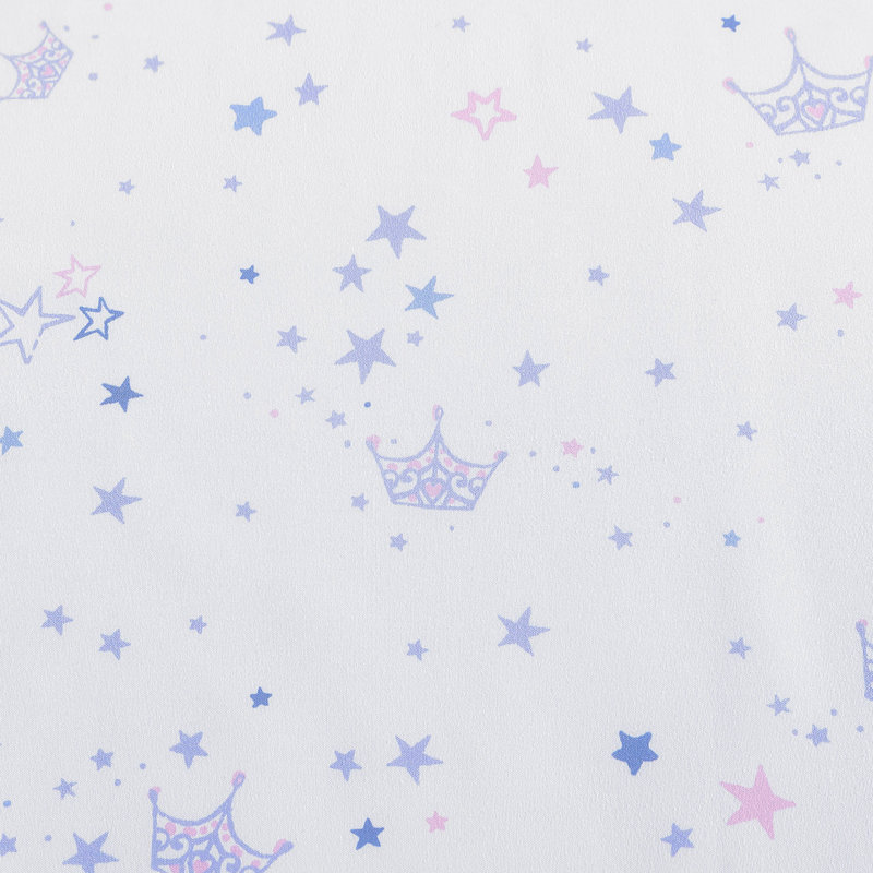 Laura Ashley Kids Cozy Printed Sheet Sets, Full Sheet Set with 2 Pillowcases, Dancing Stars Purple