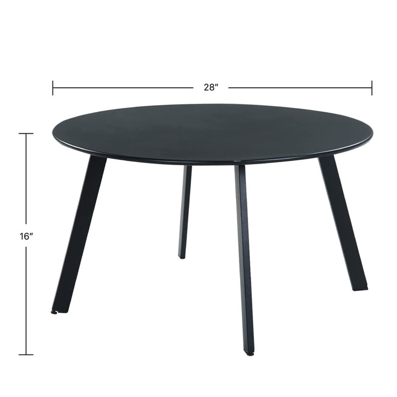 Four Leg Coffee Table, Black