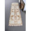 Tapis de couloir turc beige rétro tissé à la main pour un intérieur tendance avec un attrait classique brun / beige