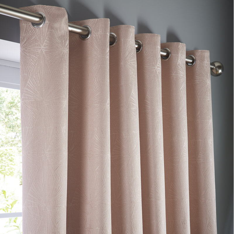 Ramas Room Darkening Curtain Pair, Blush, 66" W x 90" L