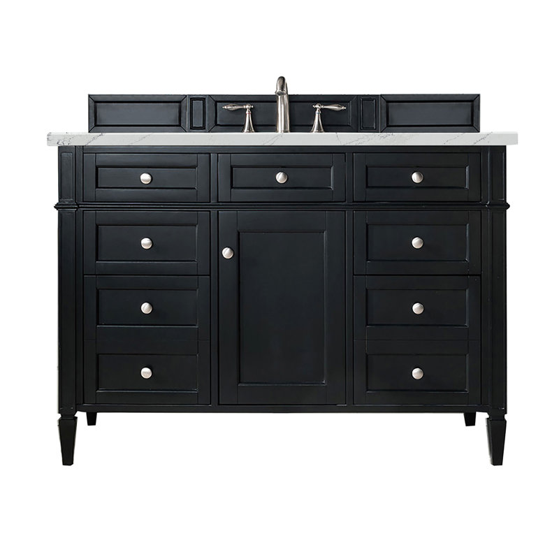 Brittany 48'' W Single Vanity, Black Onyx, Ethereal Noctis