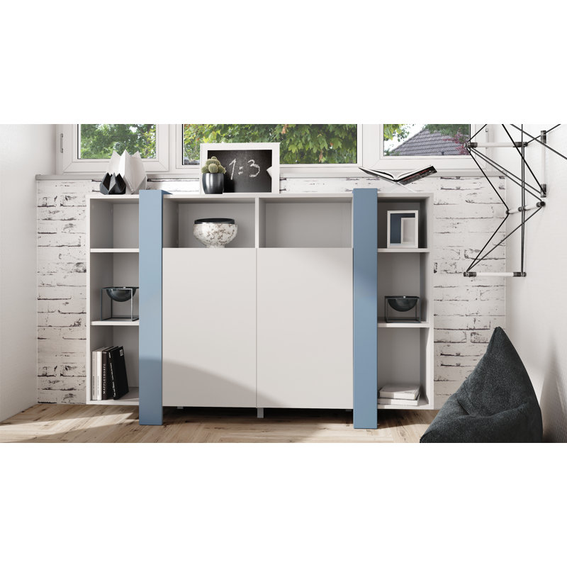 Abbie-May 149cm Sideboard, Matt White/Matt Denim