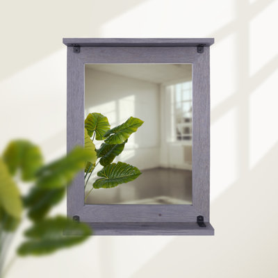 Miroir mural traditionnel avec tablettes Hellam