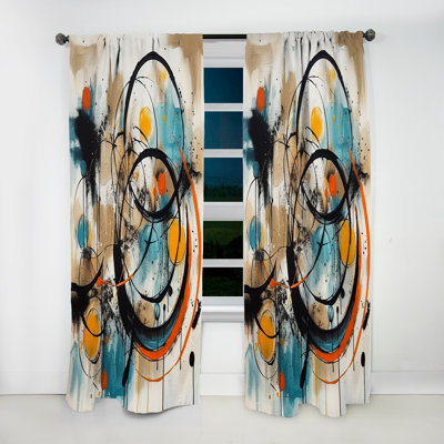 Trente - Minimalism Curtain - Room Darkening Abstract Curtain - 1 Panels