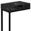 Table d'appoint, en forme de C, bout, côté, collation, salon, chambre à coucher, métal, aspect marbre noir