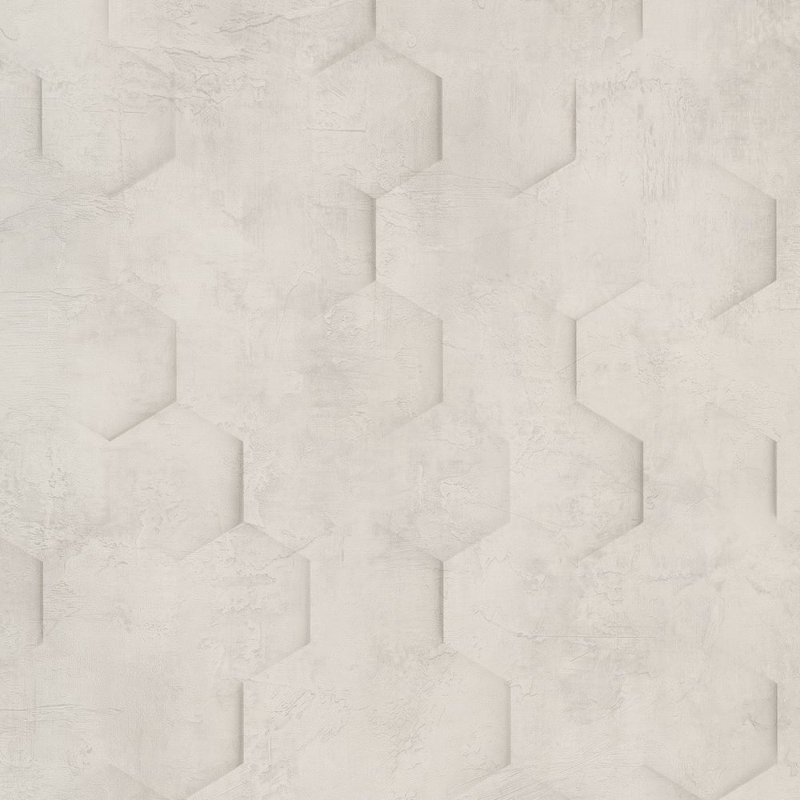 The Loft Collection Geometric Hexagon Wallpaper Roll, Beige