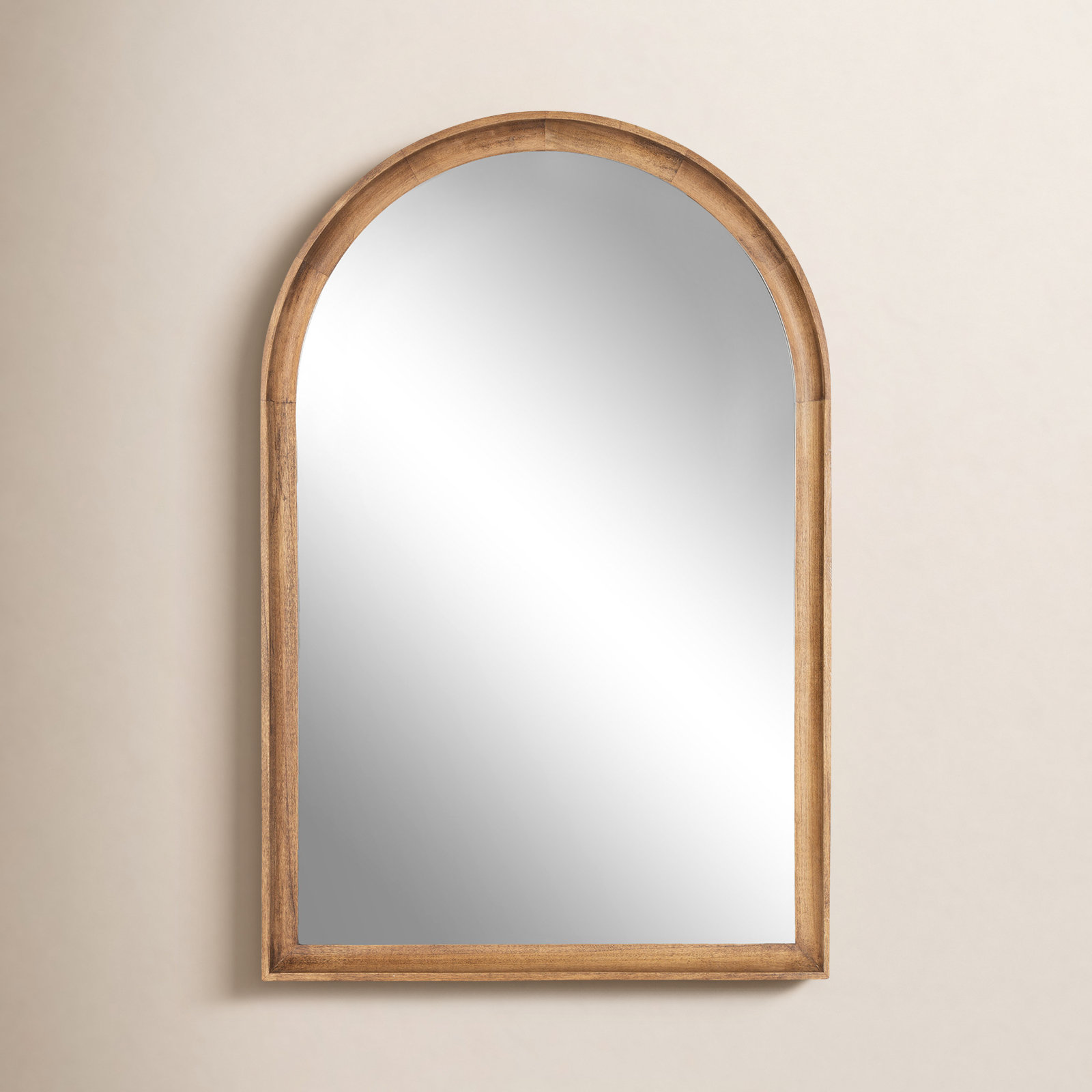 Branwell Wood Flat Mirror, Rustic Brown, 36" x 24"