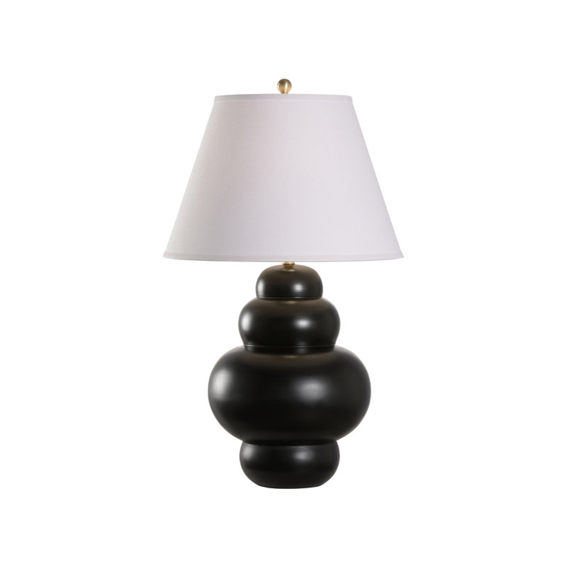 Rotunda Table Lamp, Black Glaze