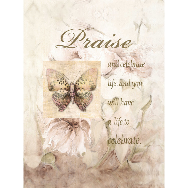 " Praise Butterfly ", 16" H x 12" W  