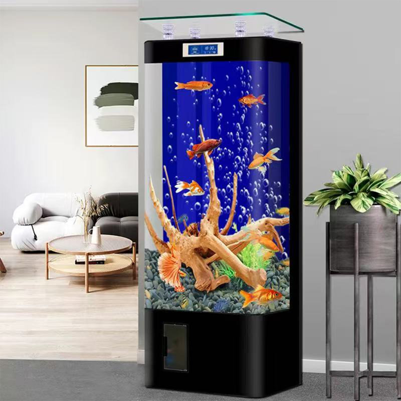 Aquarium moderne en bois massif 35 à 42 gallons Eco, 42 gallons (H 54,47 po x l 23,62 po x P 15,75 po), Noir