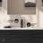 Cascade 48" Wall-Mounted Bathroom Vanity In Black With Sink Top-2036315488-2036315292-2036315295