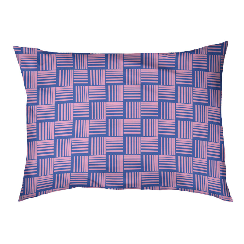 Coussin Cheng, Moyen (l 40 po x P 6,5 po x H 30 po), Bleu/rose