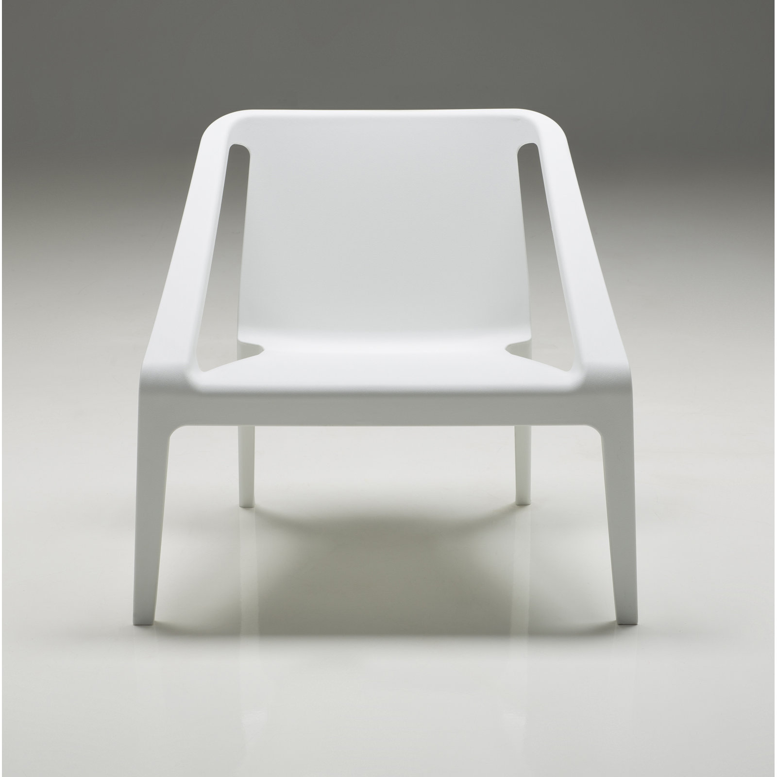 Marselia Outdoor Lounge Chair with Ottoman, White