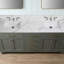 Plateau de meuble-lavabo double 72 po sans armoire