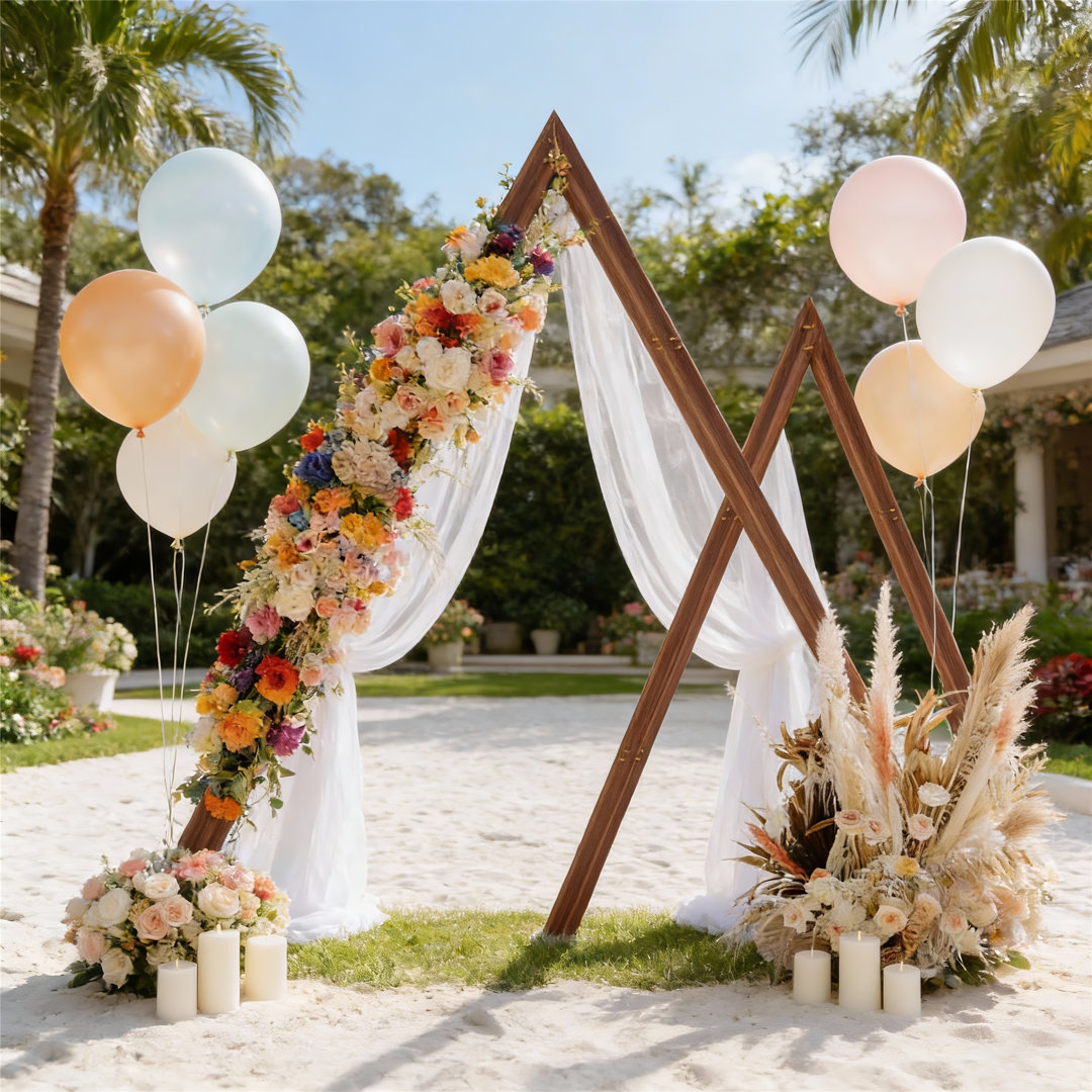210cm W x 80cm D Solid Wood Arbour in Brown