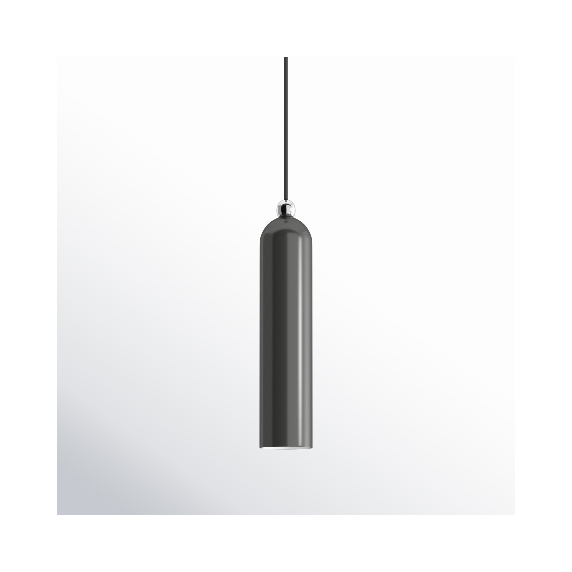Hanne 1 - Light Single Cylinder Pendant, Shiny Dark Gray