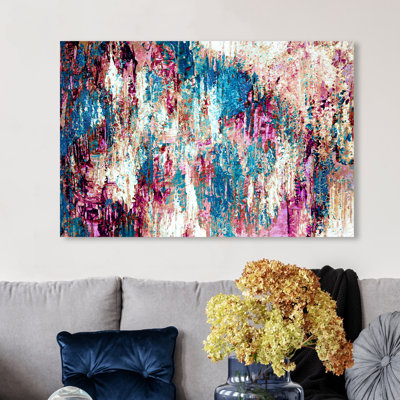 Cascade de rose abstraite-impression d’art graphique
