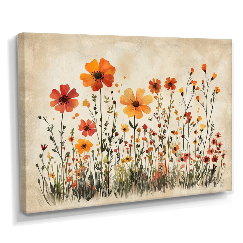 Iverson - Floral Wall Art, Wrapped Canvas, H 16 po x l 32 po, Ne s’applique pas