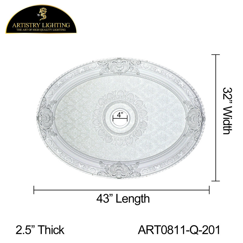Floral Center Oval Ceiling Medallion