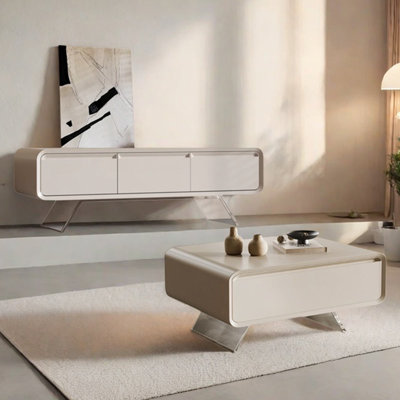 Simple TV cabinet coffee table combination