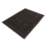 Tapis rouille / bleu en laine noué à la main à motif sud-ouest de 5 pi 8 po x 7 pi 10 po Cedorah