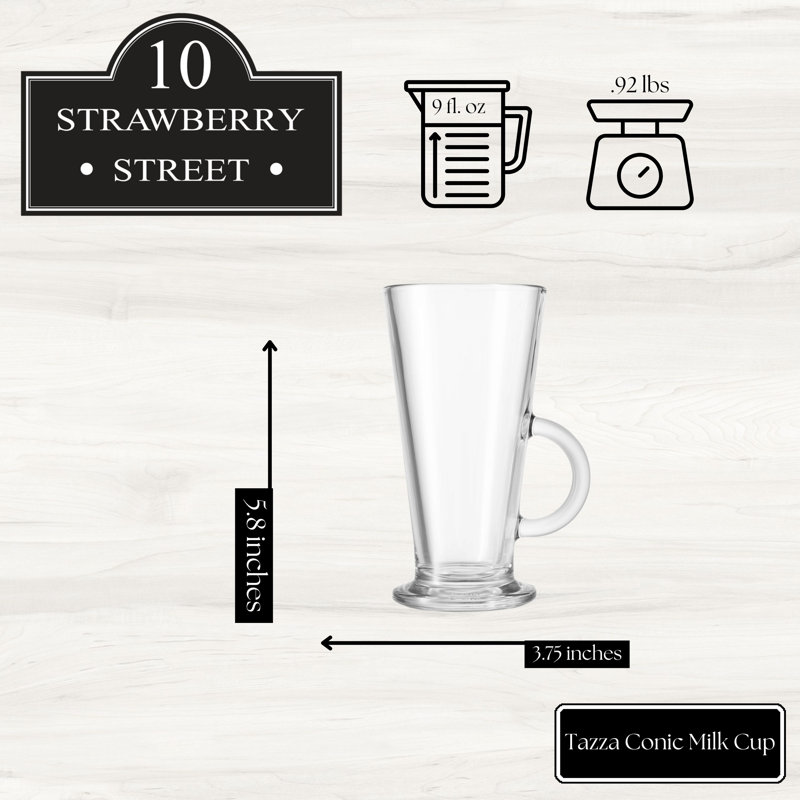 10 tasses à lait conique Tazza 10 Strawberry Street